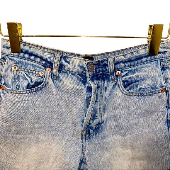 Gap Boyfriend Mid Rise Jean Denim Long Shorts Size 25 - Picture 4 of 8